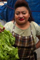 Vegetable vendor in Merida Mexico